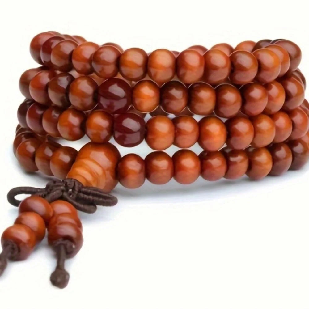 1 PC Unisex Exquisite 108 Wooden Beads Islamic Ramadan Eulogy Rosary - Picture 5 of 6